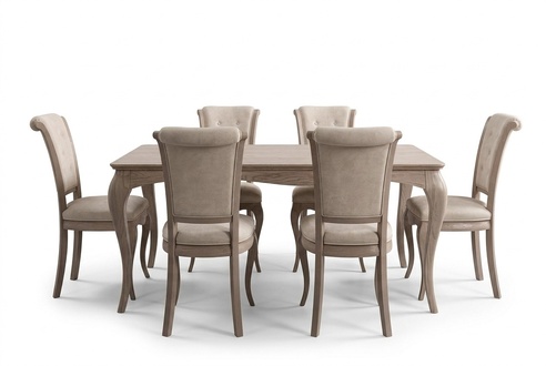 Esstisch Garnitur Esszimmer Möbel Einrichtung Gruppe Tisch + 6 Stuhl Set 7tlg.