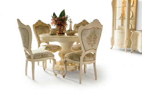 Esstisch Garnitur Esszimmer Möbel Einrichtung Gruppe Tisch + 4 Stuhl Set 5tlg.