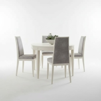 Esstisch Garnitur Gruppe Esszimmer Tisch Set 4x Stühle Holz 5tlg Beige