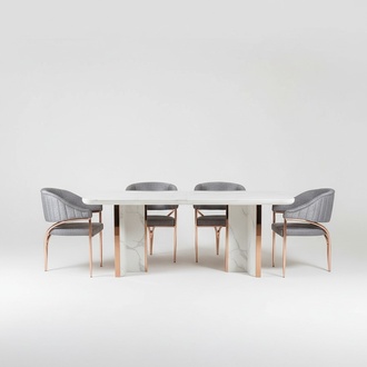 Esstisch Garnitur Gruppe Esszimmer Tisch Stuhl Set 4x Stuhl 5tlg Neu