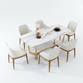 Esstisch Garnitur Stuhl Set 6 Stühle Tisch Esstische Tische Esszimmer Set Metall