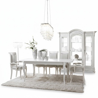 Esstisch Gruppe Tisch mit 4 Lehn Stühlen Klassische Gruppe Holz 5tlg. Komplett