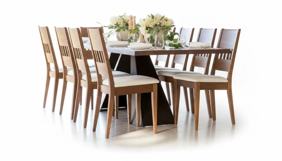 Esstisch Holz Stühle 6x Lehnstuhl Gruppe Esszimmer Garnitur Stuhl Set Tisch Neu