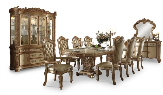 Esszimmer 8 Lehnstühle 9tlg Set Klassische Garnitur Esstisch Stuhl Gruppe Barock