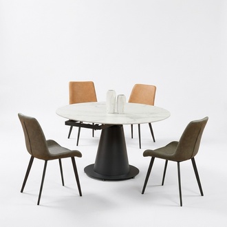 Esszimmer Design Möbel Stuhlgruppe Tisch 4 Lehn Stühle Set Garnitur Neu 5 tlg 1