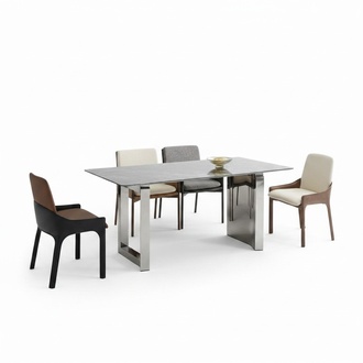 Esszimmer Designer Set 6x Stühle Esszimmergarnitur Essgruppe 7tlg Set