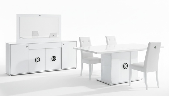 Esszimmer Esstisch 3x Stuhl Kommode Spiegel Luxus Holz Modern Designer Set 6tlg.