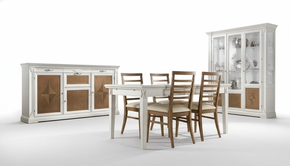 Esszimmer Esstisch 4x Stühle Garnitur Tisch Gruppe 7tlg. Set Klassische