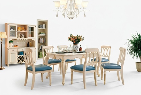 Esszimmer Esstisch 6 x Stühle Ess Set Holz Küche Gruppe Anrichte Möbel Neu 7tlg.