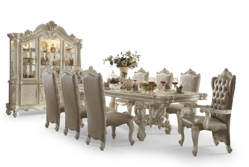 Esszimmer Set Barock Rokoko Tisch 8x Stühle Buffet Spiegel Kommode 11tlg.Gruppe
