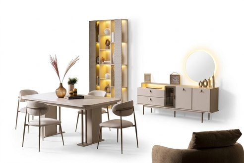 Esszimmer-Set Ein moderner Akzent – ein stilvolles Set für Ihre Einrichtung