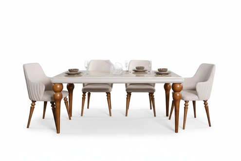 Esszimmer Set Tisch 4x Stühle Stuhlgruppe Garnitur 5tlg Esstisch Garnitur Tisch
