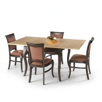 Esszimmer Set Tisch 4 Stühle Essgruppe Komplett 5 tlg. Klassischer