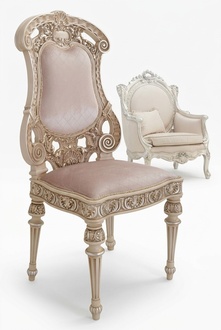 Esszimmer Stühle Holz Luxus Sessel Stuhl Weiß Wohnzimmer Italienische Möbel Neu