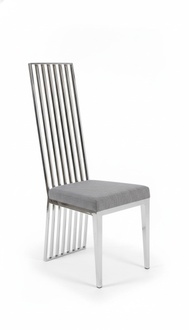 Esszimmer Stuhl grau Luxus stuhl Metall mit Textil Stühle Stil Modern
