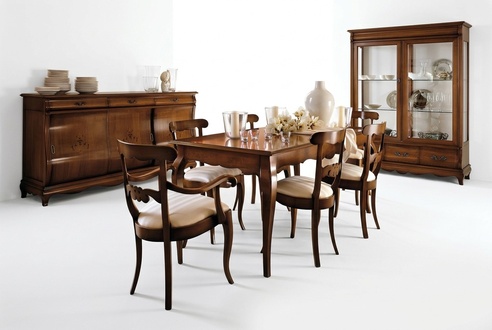 Esszimmer Wohnzimmer Esstische Tische Tisch Möbel Esstisch Naturholz Retro Style