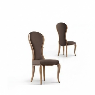 Esszimmerstuhl Luxus Design Holzstuhl Braun Italienische Stil Möbel Neu