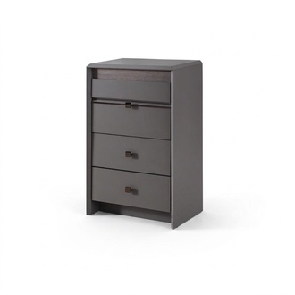 Exklusive Graue Kommode Luxuriöse 4x Schubladen Schlafzimmer Holz Möbel