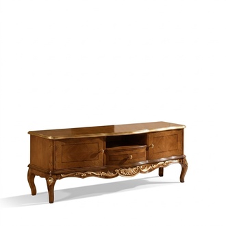Exklusives TV Regal Holz klassischer Schrank Sideboard Lowboard Möbel