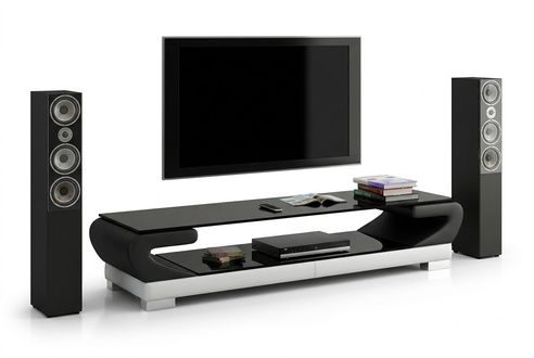 Fernseh Schrank Tisch Designer lowboard regal Sideboard rtv tv Leder Glas Tisch