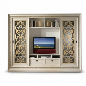 Fernsehschrank Anbauwand Wohnwand TV Schrankwand Massivholz Modern Echtholz Neu