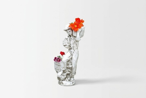 Figur Blumenkübel Pflanz Kübel Dekoration Figur Blumentöpfe Garten Vasen