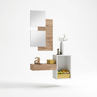 Flur Garderobe Möbel Moderne Design Wand Einrichtung Holz neu Diele