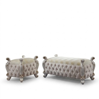 Fußhocker Club Lounge Hocker Leder Textil Ottoman Designer Pufa Ottomane Neu