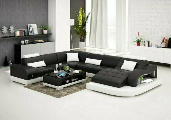 Sofa Wohnlandschaft U Form Ecksofa Couch Garnitur Polster Big xxl Sofas Couchen