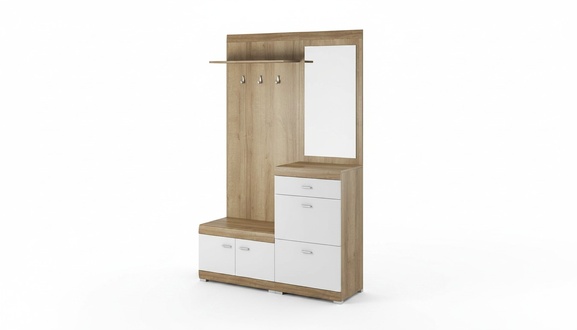 Garderobe Garderobenset Flur Dielen Set Aufbewahrung Schrank Tür Neu