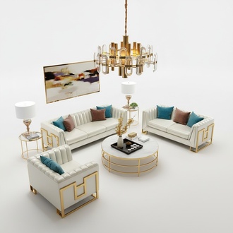 Garnitur Couch Polster Leder Sofa Couchen Polster Sitz 2+1 Designer Garnituren