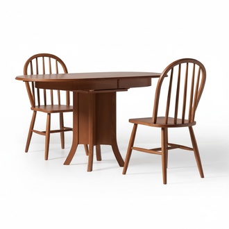 Garnitur Essgruppe Holz Esszimmer Esstisch Stühle 5tlg Braun Essecke