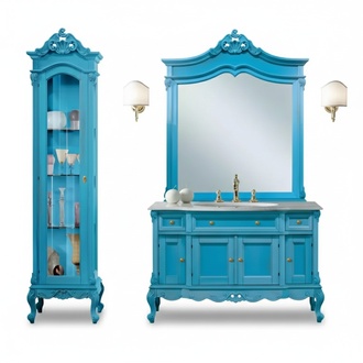 Garnitur Schrank Luxus Vitrine Badezimmer Design Möbel 3 tlg Set Neu