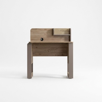 Garnitur Schreibtisch Holz Tisch Regal Braun Kinderzimmer Arbeitstisch