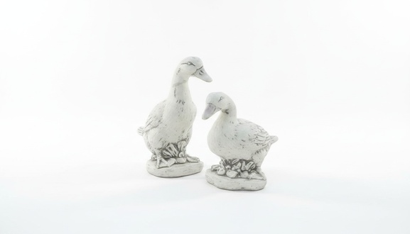Garten Dekoration Ente Terrasse Stein Figuren Figur Statue Skulptur Vogel