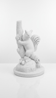 Garten Dekoration Frettchen Terrasse Stein Figuren Figur Statue Skulptur