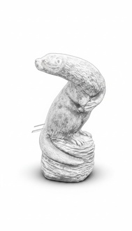 Garten Dekoration Frettchen Terrasse Stein Figuren Figur Deko Statue