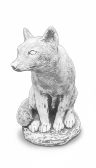 Garten Dekoration Fuchs Terrasse Stein Figuren Figur Deko Statue Skulptur