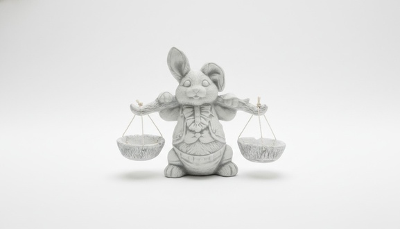 Garten Dekoration Hase Terrasse Stein Figuren Figur Deko Statue Skulptur