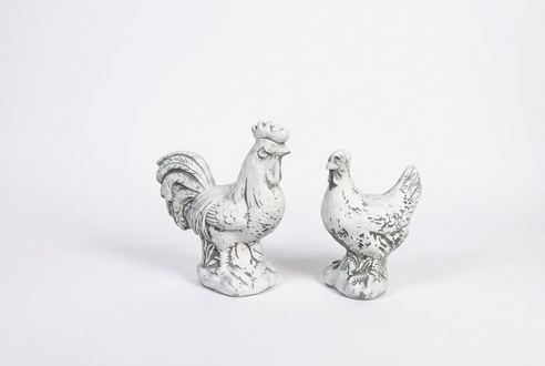 Garten Dekoration Huhn Terrasse Stein Figuren Figur Deko Statue Skulptur