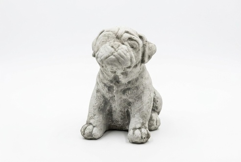 Garten Dekoration Hund Terrasse Stein Figuren Figur Deko Statue Skulptur