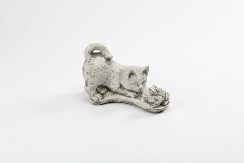 Garten Dekoration Katze Statue Skulptur Figuren Skulpturen Design Figur