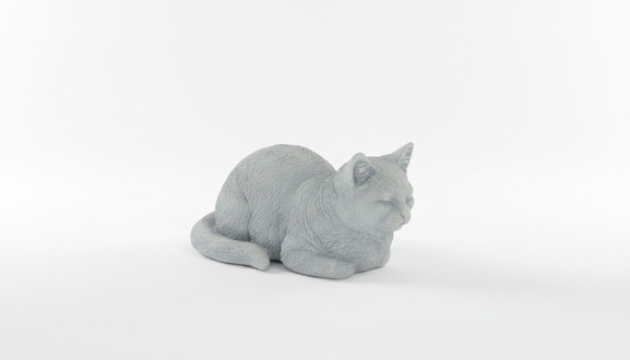 Garten Dekoration Katze Terrasse Stein Figuren Figur Deko Statue Skulptur