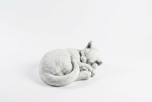 Garten Dekoration Katze Terrasse Stein Figuren Figur Deko Statue Skulptur