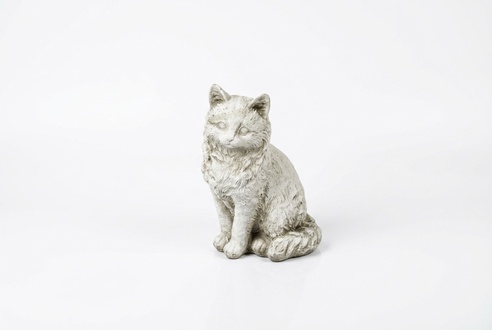 Garten Dekoration Katze Terrasse Stein Figuren Figur Deko Statue Skulptur