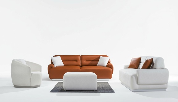Gemütliche Sofagarnitur Wohnzimmer Couch Sitzpolster Garnitur 3+3+1 Sitzer 3tlg