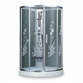 Glaskabine Design-Dusche Komfortdusche Duschkabine Wellnesskabine 100x100 cm