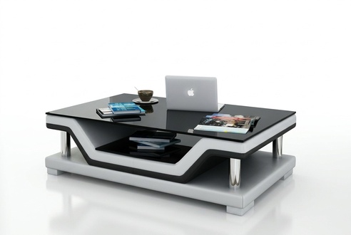 Glastisch Tische Couchtisch Leder Design Tisch Sofa Beistell Couch Farbe wählbar