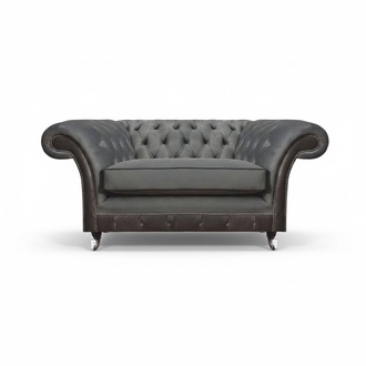 Grau Polstermöbel Sessel Designer Einrichtung Wohnzimmer Neu Chesterfield