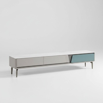 Grau Wohnzimmerschrank Sideboard rtv TV Schrank Lowboard TV Möbel Neu